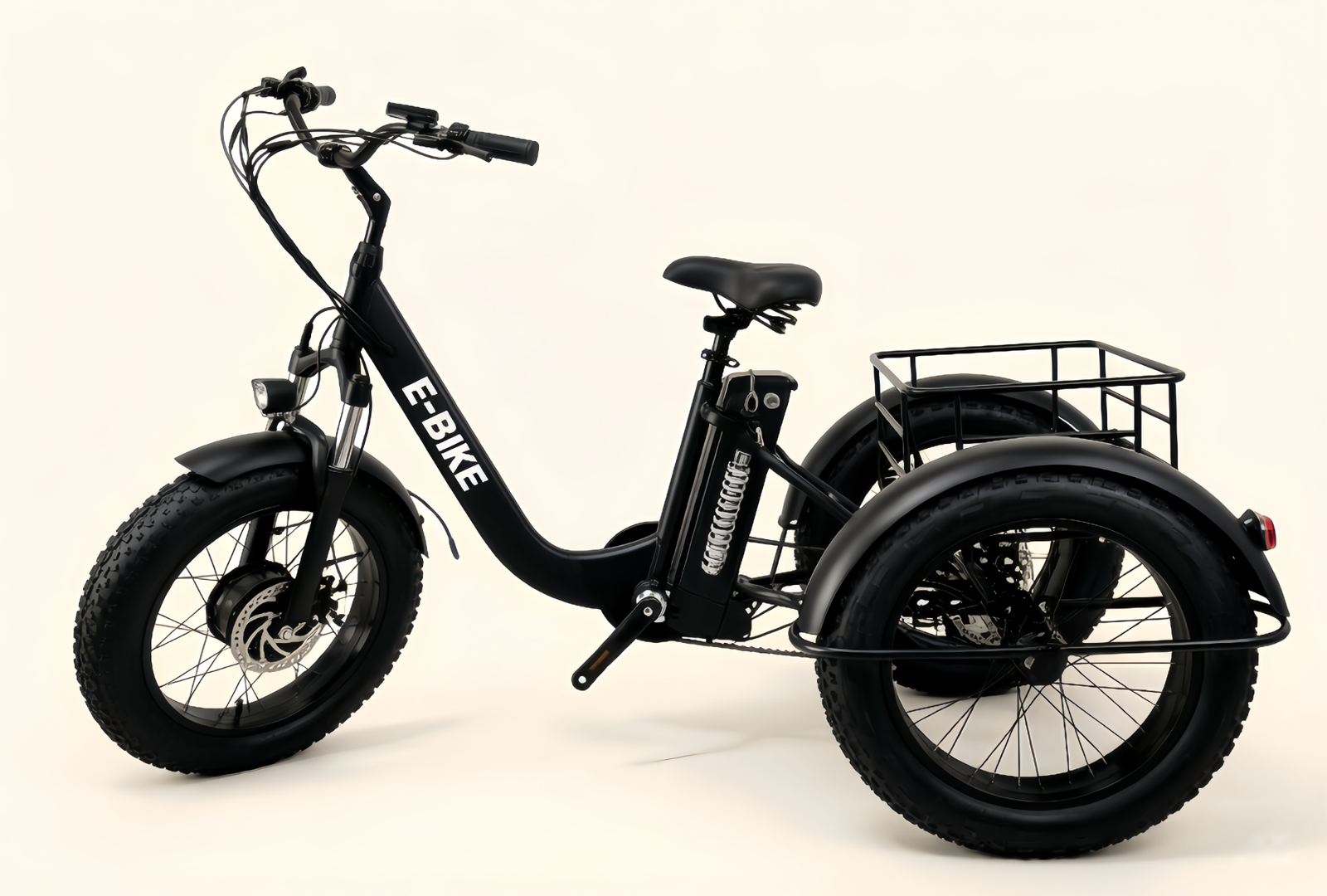 20" 500W Fat Tire Electric Cargo Tricycle | 48V13Ah Lithium Battery, Aluminum Crown Lockout Fork | OEM/ODM Factory Direct Supply
